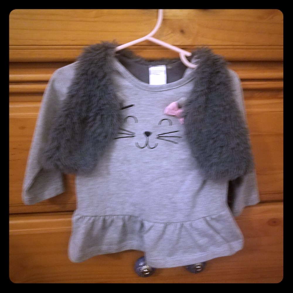 Cat shirt with vest